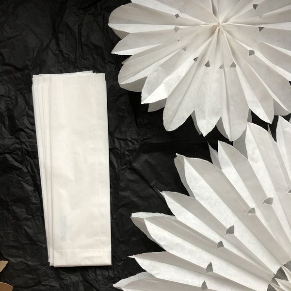 DIY joulutähti paperista 27kpl paperipusseja - valkoinen